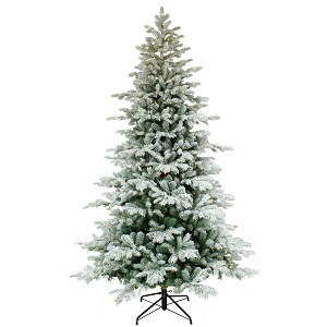 7.5FT Slim Snowy Kelford Fir Pre-Lit Puleo Christmas Tree | AT72